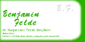 benjamin felde business card